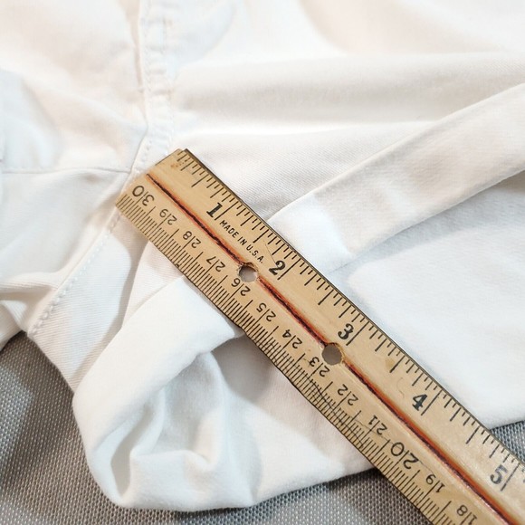 American Eagle Shorts High Rise Shortie White Stretch Cuffed Size 0 Outfitters - Picture 8 of 11